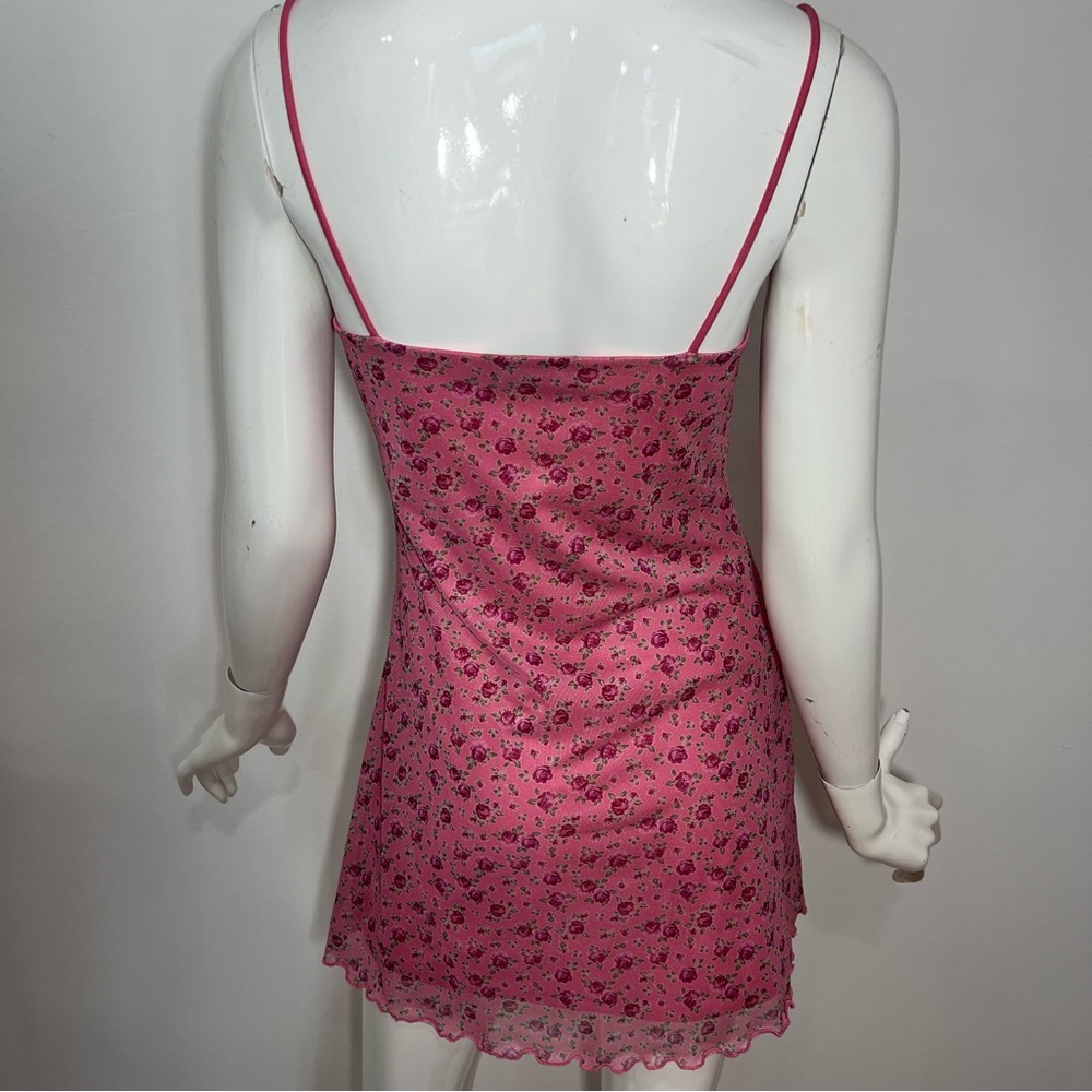 Urban Outfitters (UO) Pink floral Spaghetti Strap Mini Slip Dress --‎ S - Picture 9 of 14